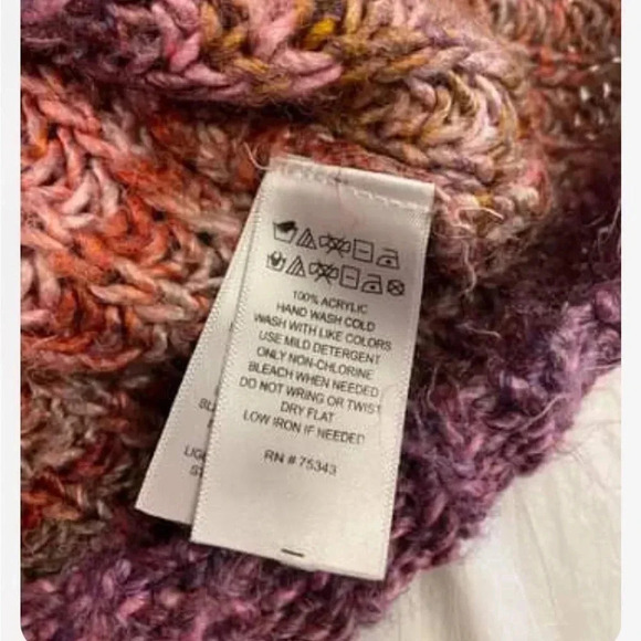 Ruby Moon Knit  Multi Coloured Turtleneck Sweater Size Small - Picture 10 of 10